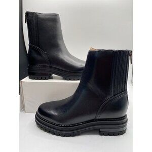 Calvin Klein Women's Black Greg Round Toe Casual Lug Sole Booties Size 5.5M NIB